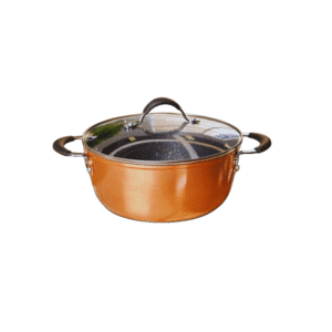 NON-STICK CASSEROLE WITH GLASS LID – ALUMINUM STOCK POT